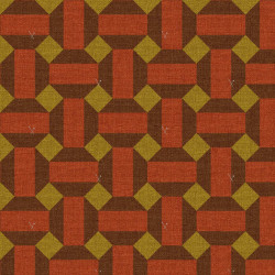 Printed Half Panama THERESE Ochre / Cocoa